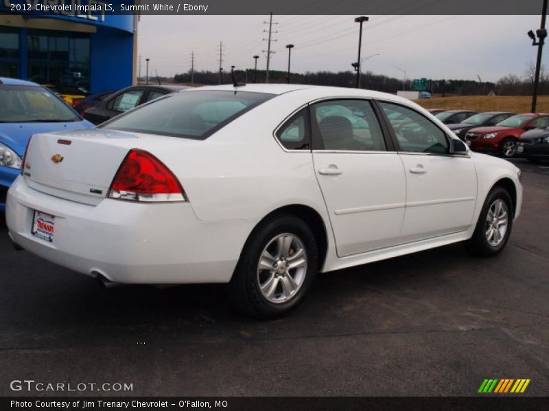 Summit White / Ebony 2012 Chevrolet Impala LS