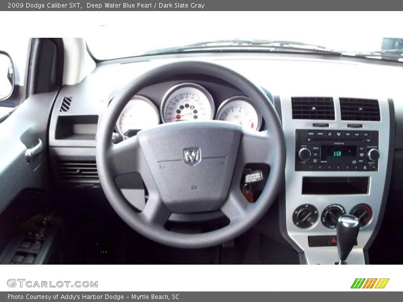 Deep Water Blue Pearl / Dark Slate Gray 2009 Dodge Caliber SXT