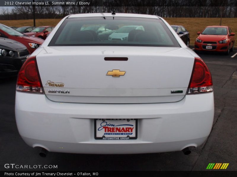 Summit White / Ebony 2012 Chevrolet Impala LS
