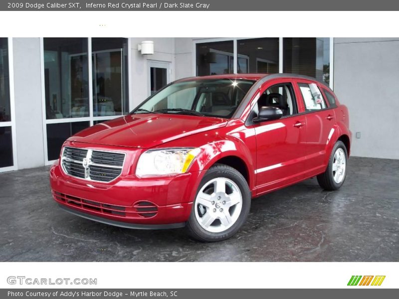 Inferno Red Crystal Pearl / Dark Slate Gray 2009 Dodge Caliber SXT