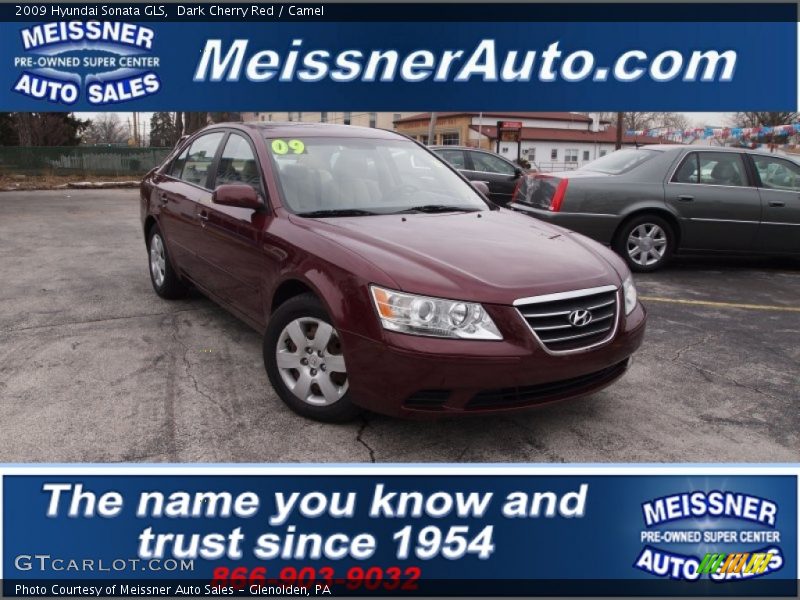 Dark Cherry Red / Camel 2009 Hyundai Sonata GLS