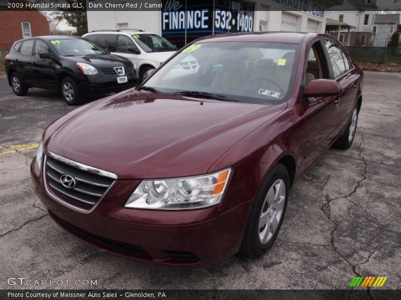 Dark Cherry Red / Camel 2009 Hyundai Sonata GLS