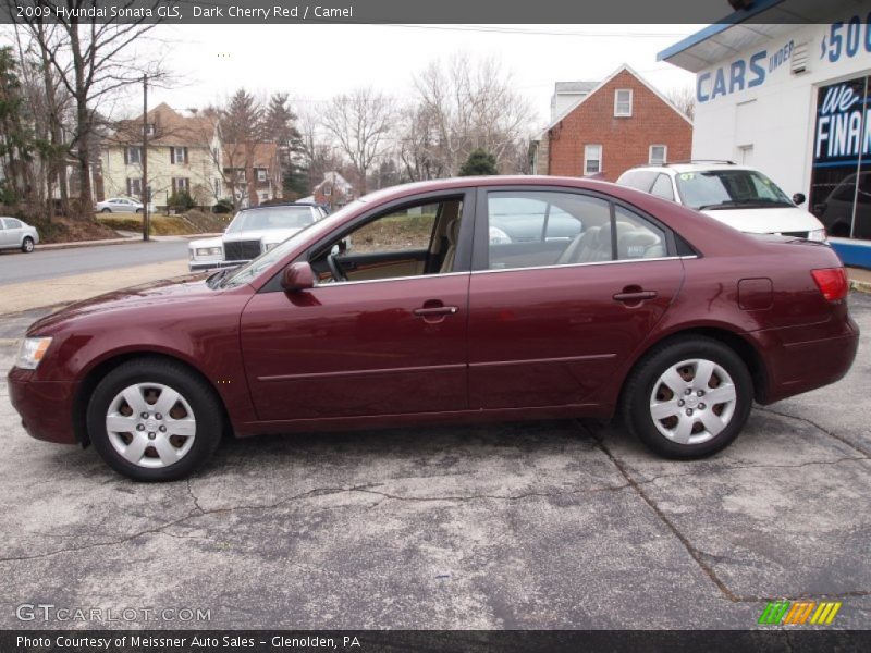 Dark Cherry Red / Camel 2009 Hyundai Sonata GLS