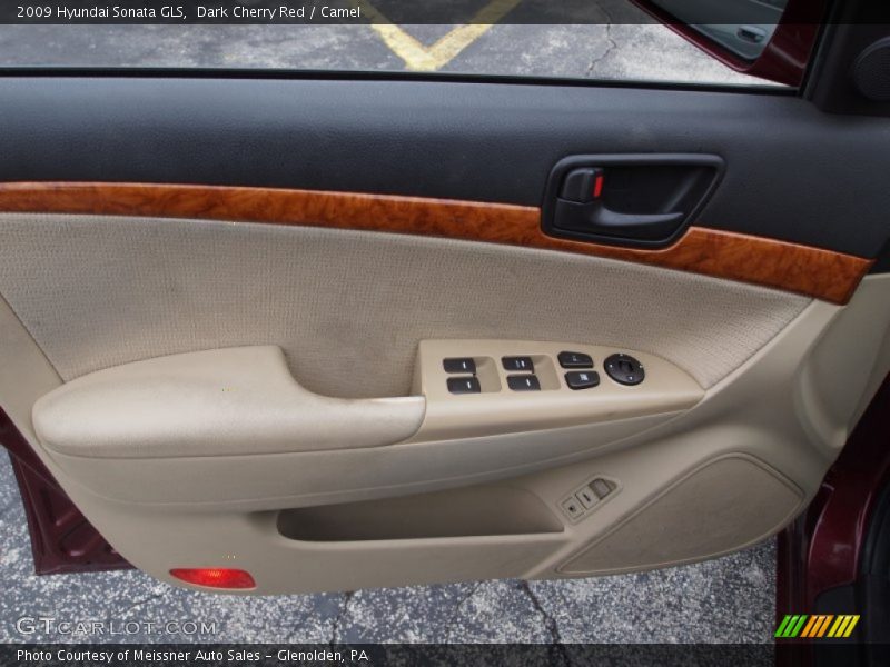 Dark Cherry Red / Camel 2009 Hyundai Sonata GLS