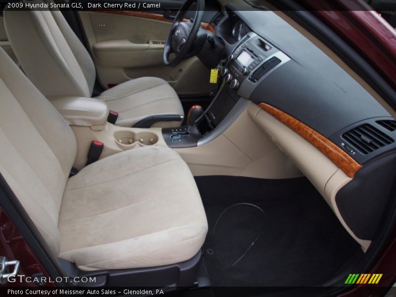 Dark Cherry Red / Camel 2009 Hyundai Sonata GLS