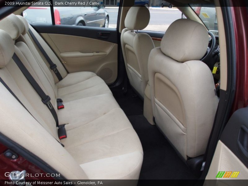 Dark Cherry Red / Camel 2009 Hyundai Sonata GLS
