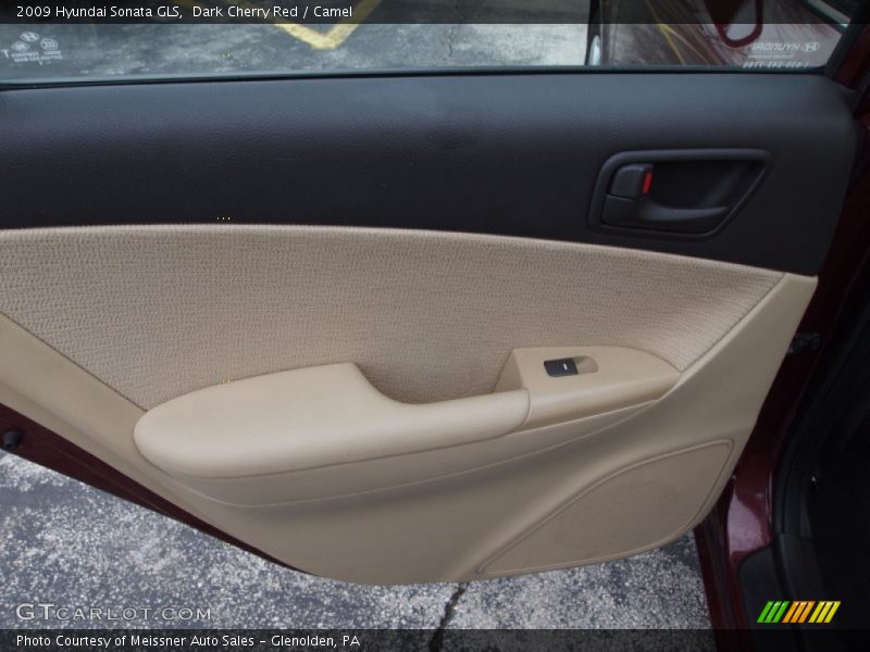 Dark Cherry Red / Camel 2009 Hyundai Sonata GLS