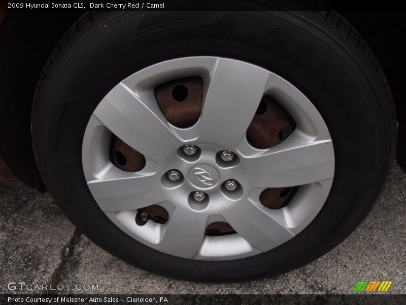 Dark Cherry Red / Camel 2009 Hyundai Sonata GLS