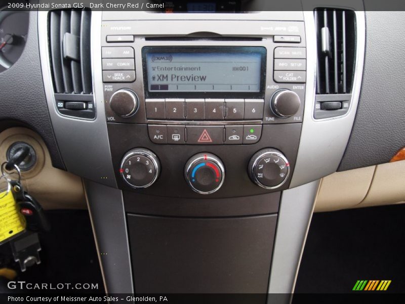 Dark Cherry Red / Camel 2009 Hyundai Sonata GLS