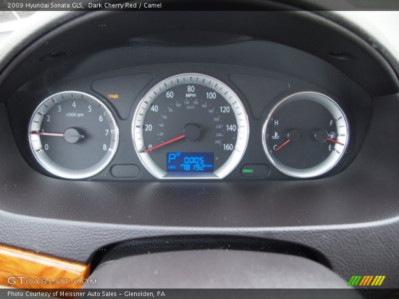 Dark Cherry Red / Camel 2009 Hyundai Sonata GLS