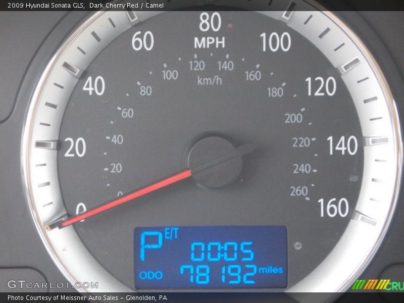 Dark Cherry Red / Camel 2009 Hyundai Sonata GLS
