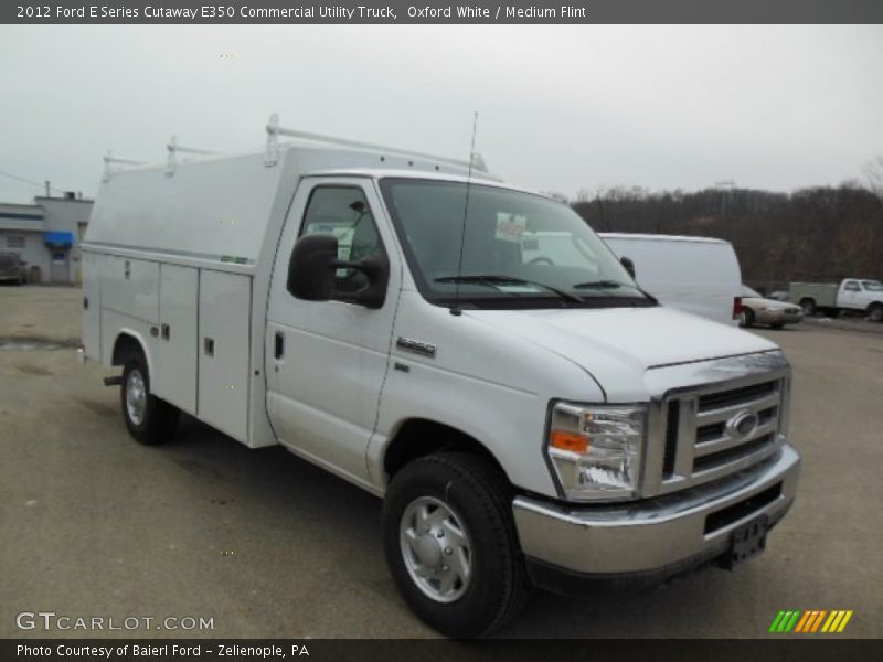 Oxford White / Medium Flint 2012 Ford E Series Cutaway E350 Commercial Utility Truck