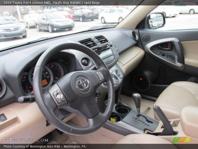 Pacific Blue Metallic / Sand Beige 2010 Toyota RAV4 Limited 4WD
