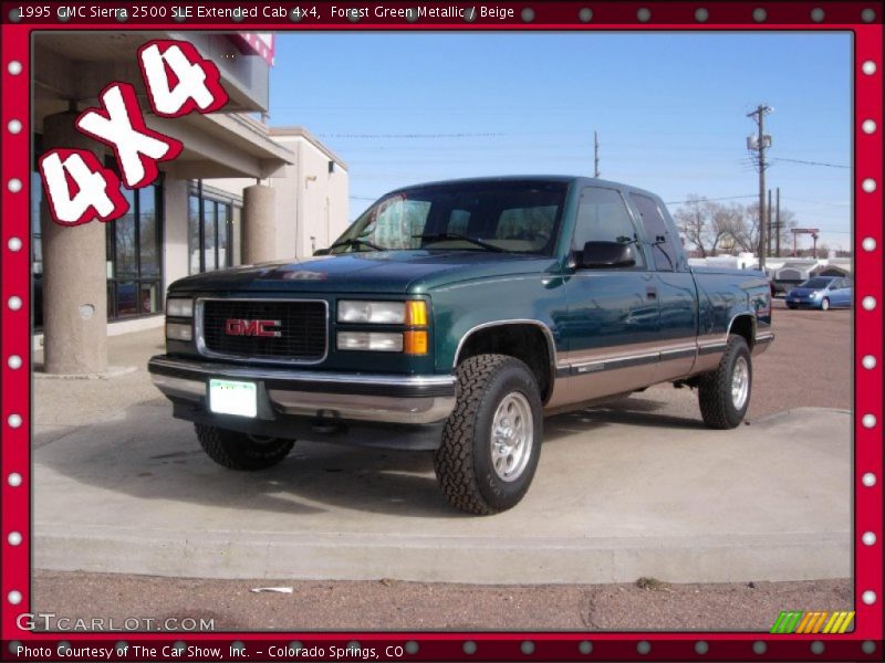 Forest Green Metallic / Beige 1995 GMC Sierra 2500 SLE Extended Cab 4x4