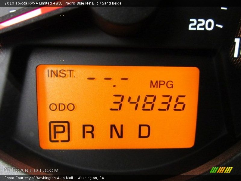 Pacific Blue Metallic / Sand Beige 2010 Toyota RAV4 Limited 4WD