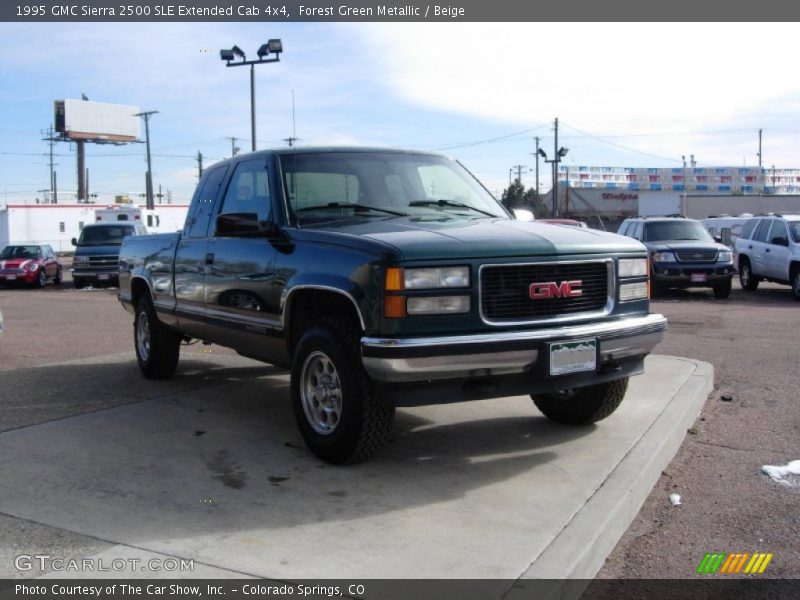 Forest Green Metallic / Beige 1995 GMC Sierra 2500 SLE Extended Cab 4x4