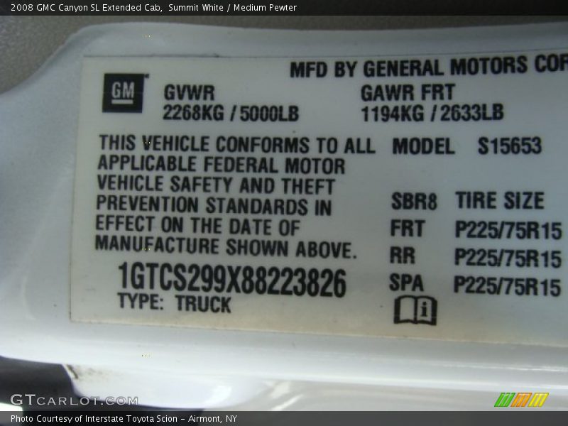 Summit White / Medium Pewter 2008 GMC Canyon SL Extended Cab