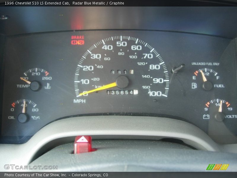 Radar Blue Metallic / Graphite 1996 Chevrolet S10 LS Extended Cab