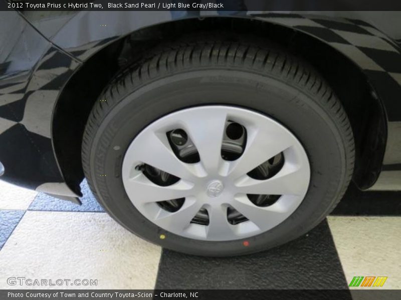 Black Sand Pearl / Light Blue Gray/Black 2012 Toyota Prius c Hybrid Two