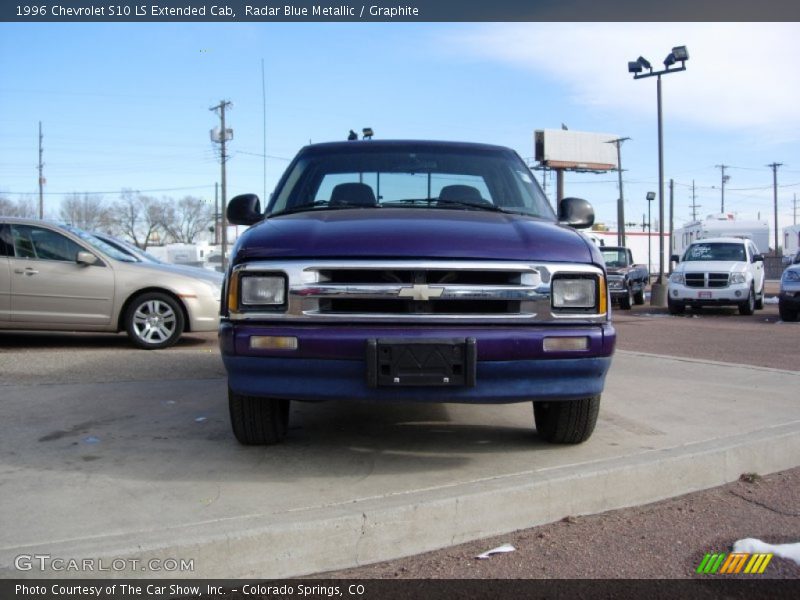 Radar Blue Metallic / Graphite 1996 Chevrolet S10 LS Extended Cab