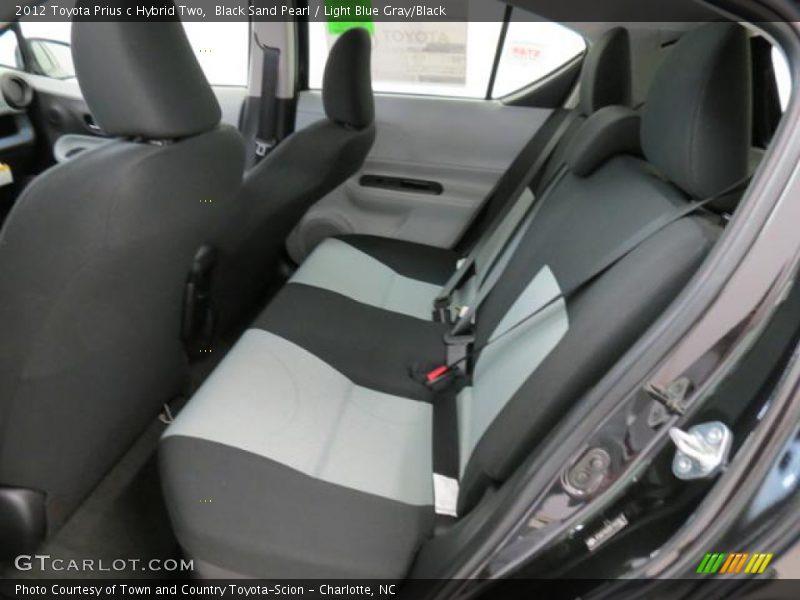 Black Sand Pearl / Light Blue Gray/Black 2012 Toyota Prius c Hybrid Two