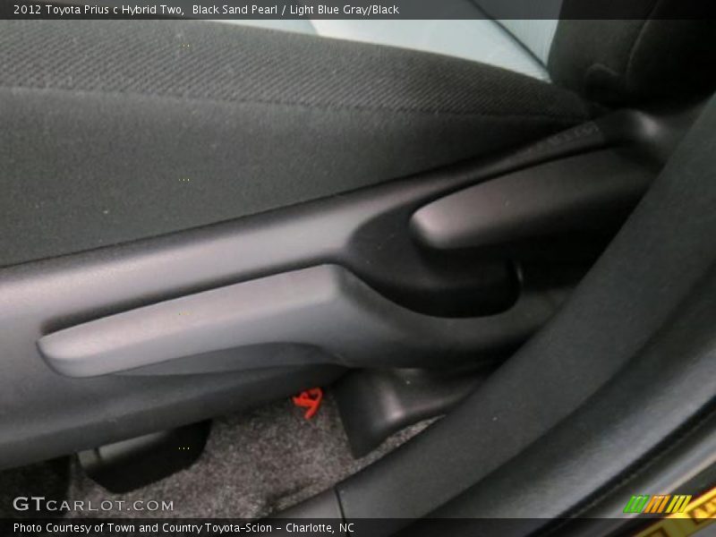 Black Sand Pearl / Light Blue Gray/Black 2012 Toyota Prius c Hybrid Two