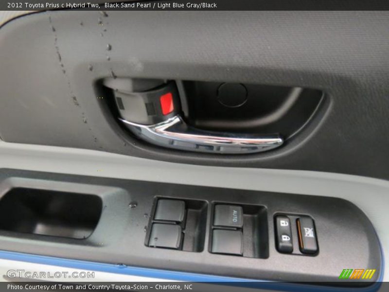 Black Sand Pearl / Light Blue Gray/Black 2012 Toyota Prius c Hybrid Two