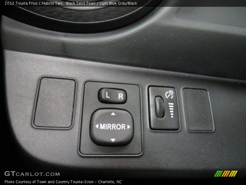 Black Sand Pearl / Light Blue Gray/Black 2012 Toyota Prius c Hybrid Two
