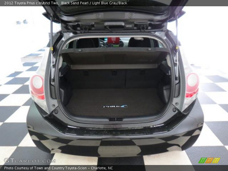 Black Sand Pearl / Light Blue Gray/Black 2012 Toyota Prius c Hybrid Two