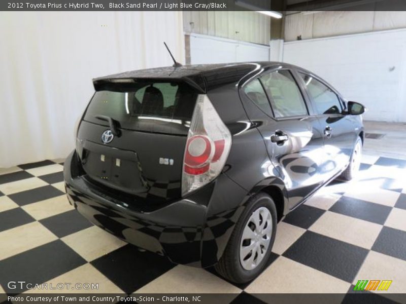 Black Sand Pearl / Light Blue Gray/Black 2012 Toyota Prius c Hybrid Two
