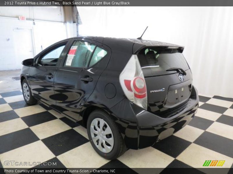 Black Sand Pearl / Light Blue Gray/Black 2012 Toyota Prius c Hybrid Two