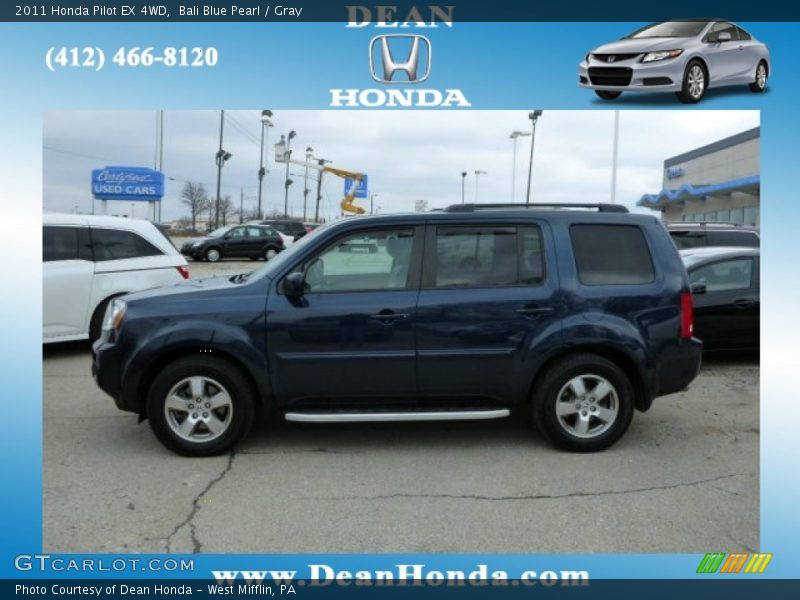 Bali Blue Pearl / Gray 2011 Honda Pilot EX 4WD