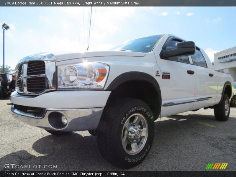 Bright White / Medium Slate Gray 2009 Dodge Ram 2500 SLT Mega Cab 4x4
