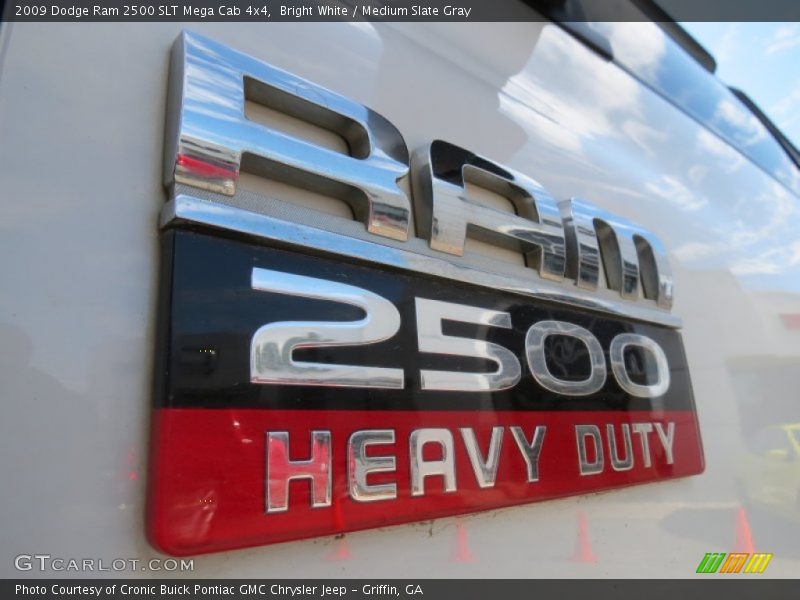 Bright White / Medium Slate Gray 2009 Dodge Ram 2500 SLT Mega Cab 4x4