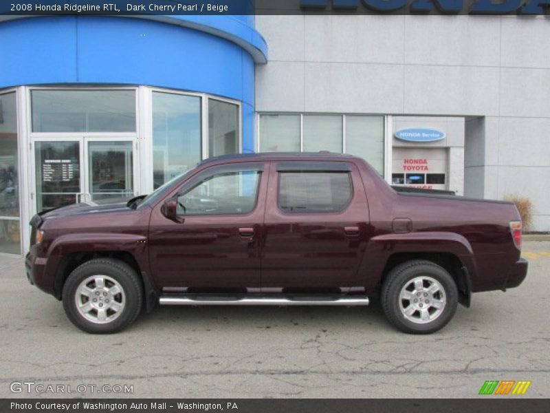 Dark Cherry Pearl / Beige 2008 Honda Ridgeline RTL