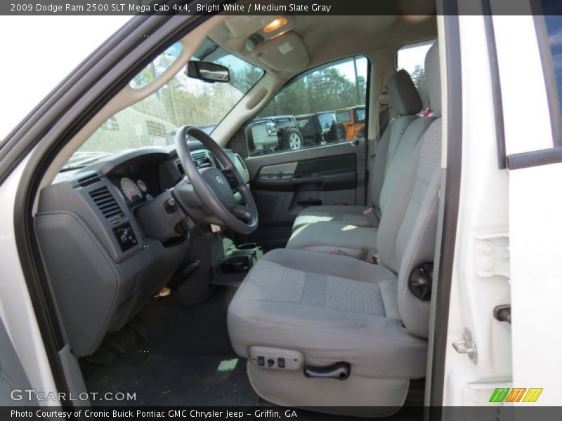 Bright White / Medium Slate Gray 2009 Dodge Ram 2500 SLT Mega Cab 4x4