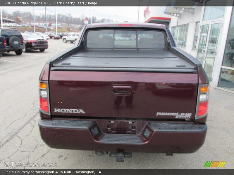 Dark Cherry Pearl / Beige 2008 Honda Ridgeline RTL