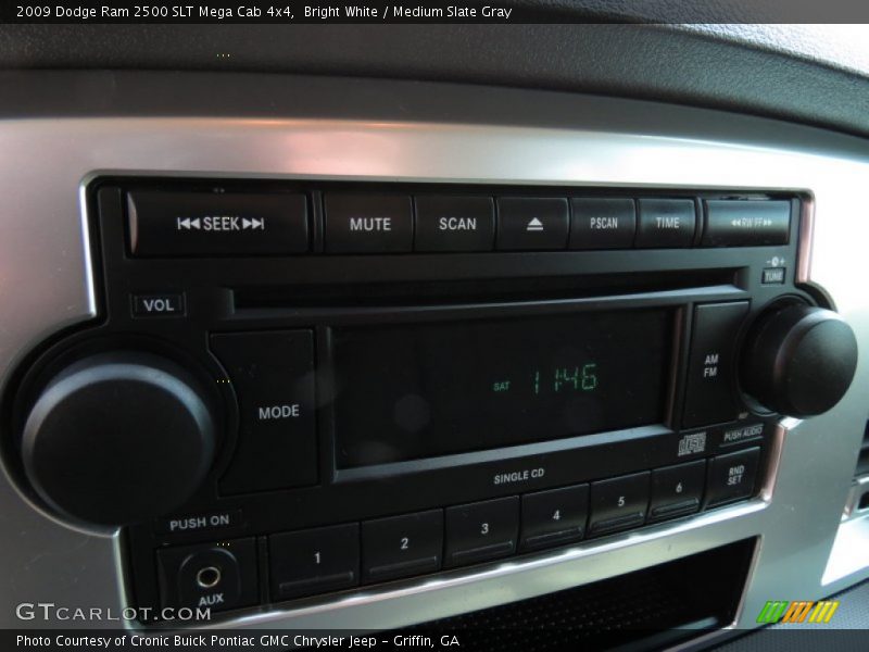 Bright White / Medium Slate Gray 2009 Dodge Ram 2500 SLT Mega Cab 4x4