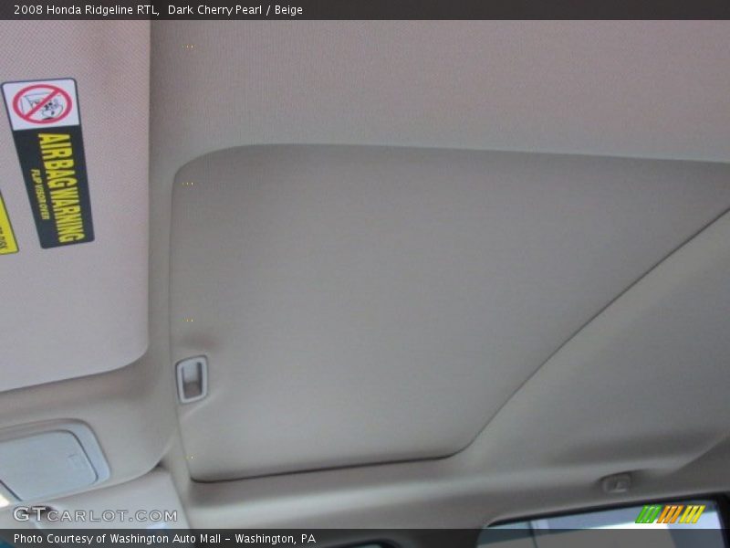 Dark Cherry Pearl / Beige 2008 Honda Ridgeline RTL