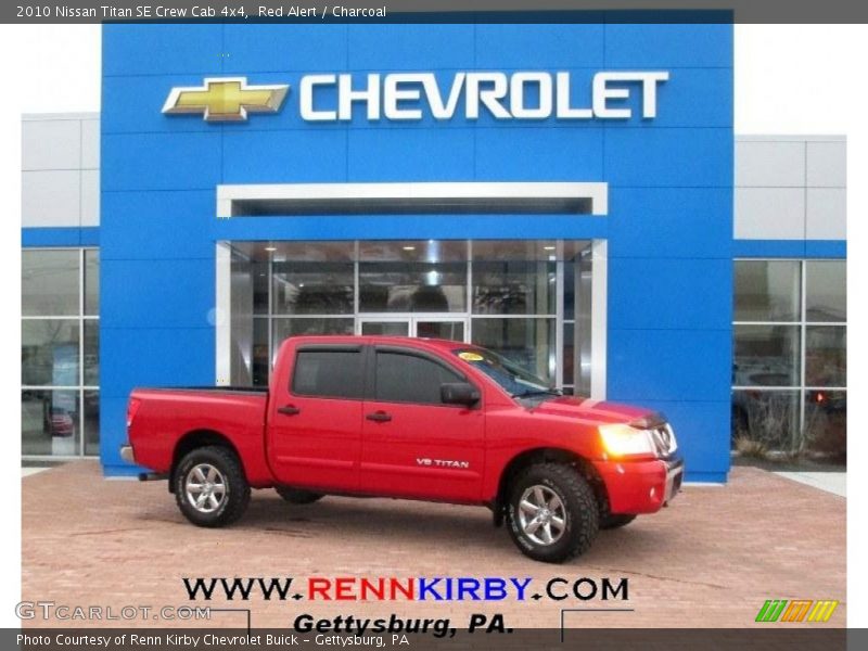 Red Alert / Charcoal 2010 Nissan Titan SE Crew Cab 4x4