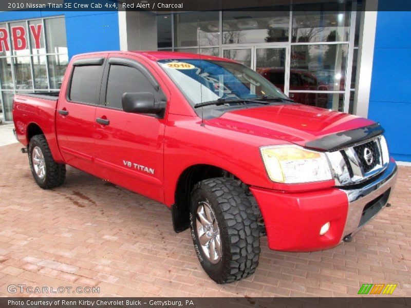 Red Alert / Charcoal 2010 Nissan Titan SE Crew Cab 4x4