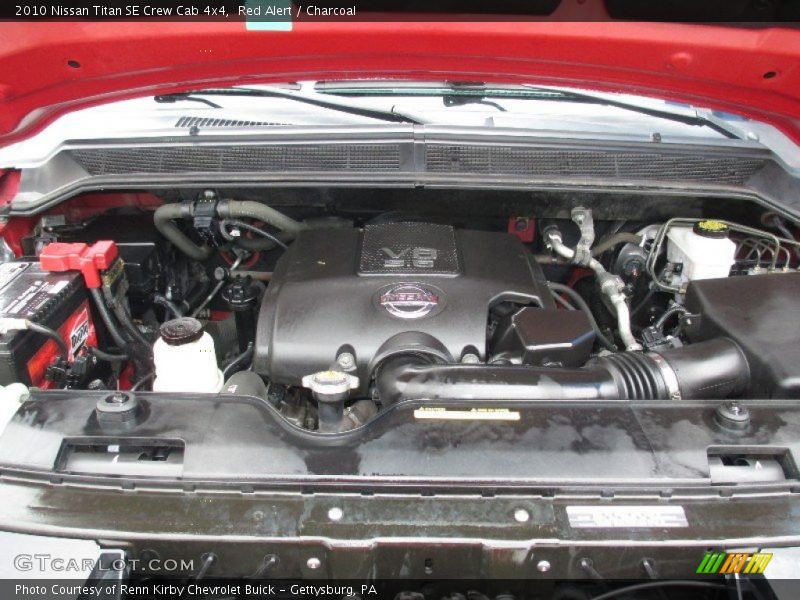 Red Alert / Charcoal 2010 Nissan Titan SE Crew Cab 4x4