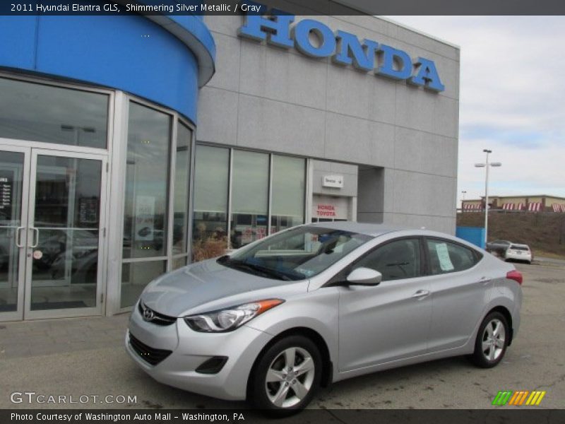 Shimmering Silver Metallic / Gray 2011 Hyundai Elantra GLS