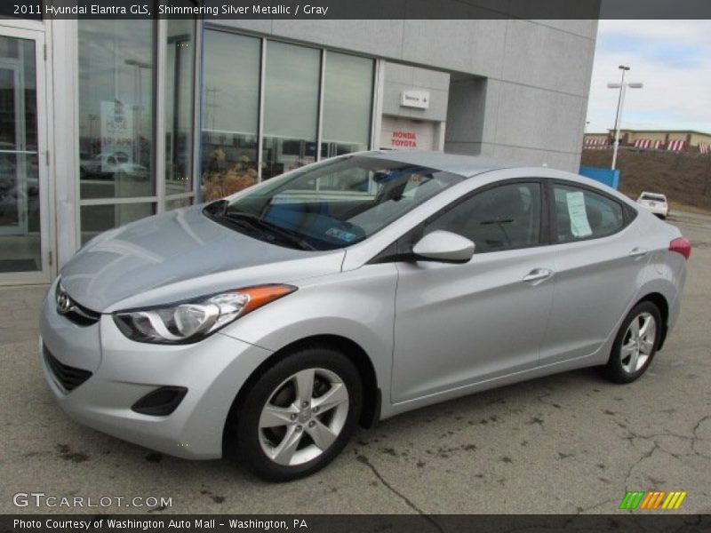 Shimmering Silver Metallic / Gray 2011 Hyundai Elantra GLS
