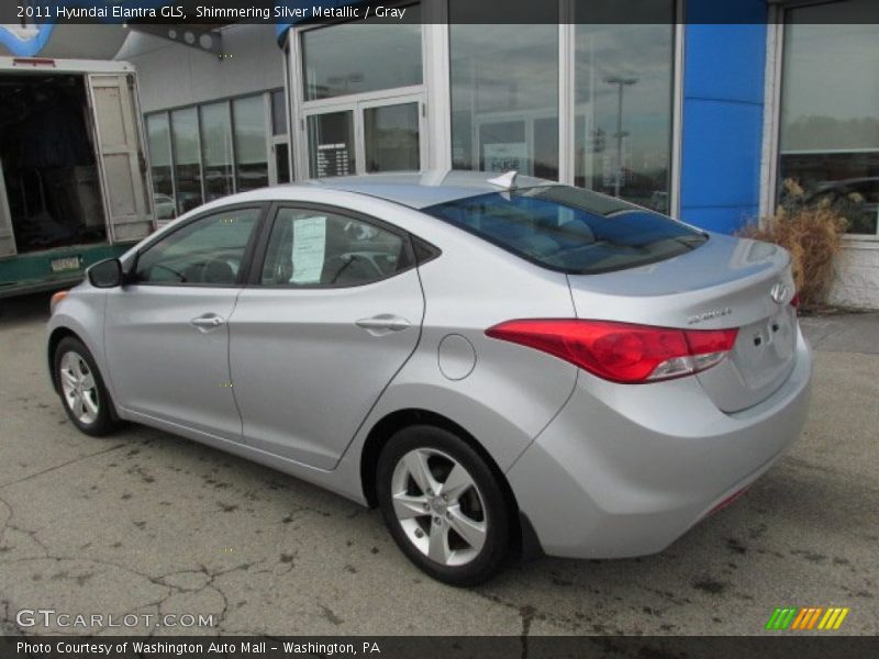 Shimmering Silver Metallic / Gray 2011 Hyundai Elantra GLS
