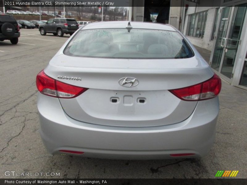 Shimmering Silver Metallic / Gray 2011 Hyundai Elantra GLS