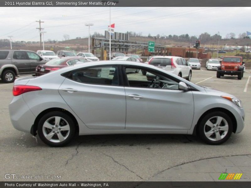 Shimmering Silver Metallic / Gray 2011 Hyundai Elantra GLS