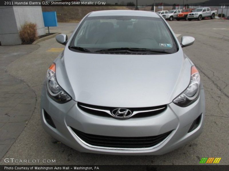 Shimmering Silver Metallic / Gray 2011 Hyundai Elantra GLS