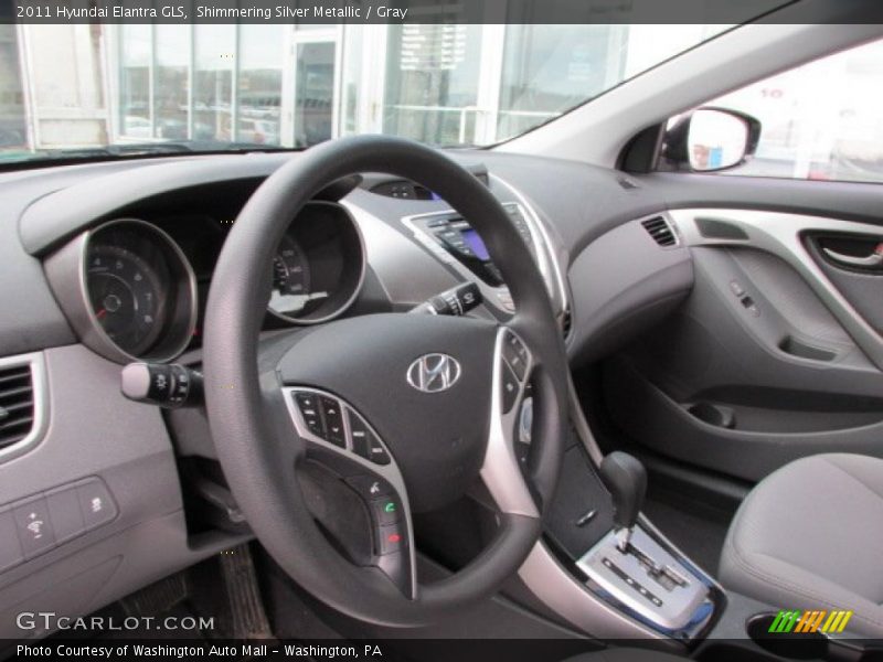 Shimmering Silver Metallic / Gray 2011 Hyundai Elantra GLS
