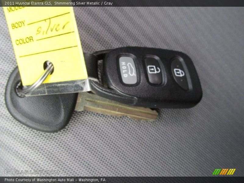Shimmering Silver Metallic / Gray 2011 Hyundai Elantra GLS